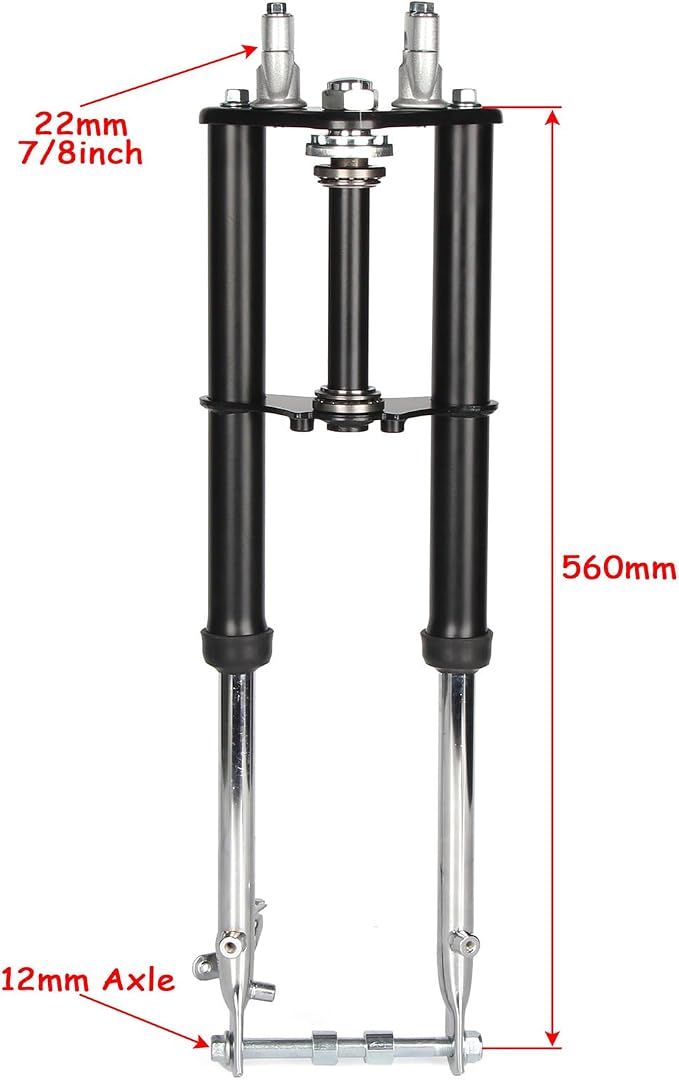 CRF50 Front Forks, CRF50 Fork Shock Suspension Assembly for CRF50 XR50 CRF50F XR50R 2004-20014 50cc 70cc 110cc 125cc Dirt Pit Bikes 560MM (Black)