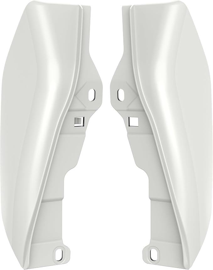Color - Matched Mid Frame Air Deflectors Heat Shield, Perfectly Fit for Harley Touring Models 2009-2026 Stone Washed White Pearl