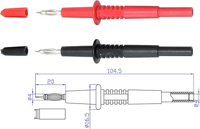 Test Lead Set,4mm Banana Plug (5KIT)