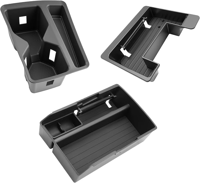 LUWU Center Console Organizer Compatible with 2025 2026 VW T iguan Accessories S/SE/SE R-Line Black/SEL R-Line Armrest Console Organizer & Front Center Console Storage Tray & Cup Holder 3PCS