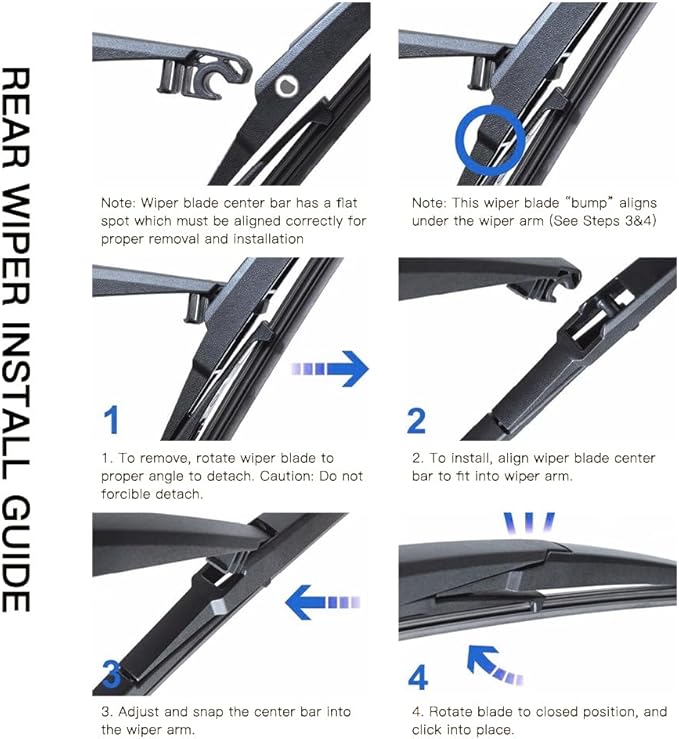 Windshield Wiper Blades for 2024 2025 2026 Mazda CX-90 CX90 CX-70 CX70-26" + 17" Front + 12" Rear Wipers Set of 3, Premium All-Weather Beam Blade Replacement Kit