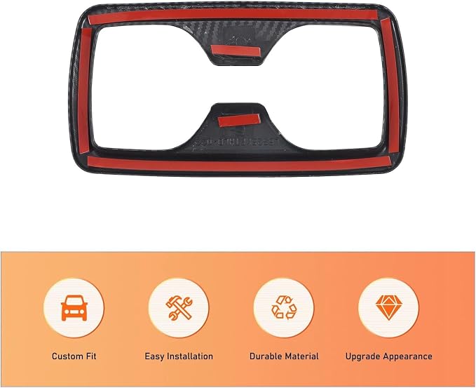 Second Row Cup Holder Panel Cover Interior Modifications Compatible with Toyota Grand Highlander 2024 2025 2026 Fit for 2024-2026 Grand Highlander ABS Accessories(Carbon Fiber)