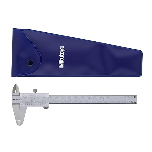 Mitutoyo 530-101 Vernier Calipers, Stainless Steel, for Inside, Outside, Depth and Step Measurements, Metric, 0"/0mm-150mm Range, +/-0.05mm Accuracy, 0.05mm Resolution, 40mm Jaw Depth | Stainless Steel