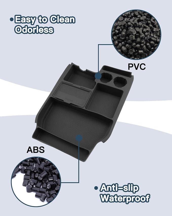 Ruiya 2026 Sienna Lower Console Organizer for 2021-2026 Toyota Sienna Accessories Silicone Material with Cup Holder Under Console Organizer Compatible with 2021-2025 2026 Toyota Sienna