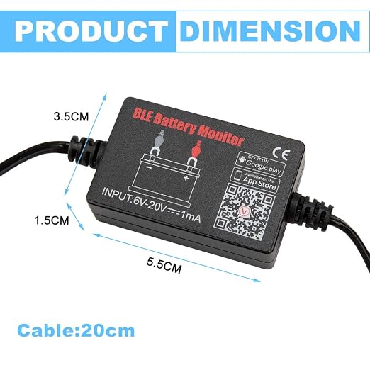 Battery Monitor BM2 BM3 Bluetooth 4.0 Wireless Battery Tester 12V Automotive Battery Load Tester,Automotive Charging and Cranking System Monitor Digital Battery Analyzer for Android & iOS