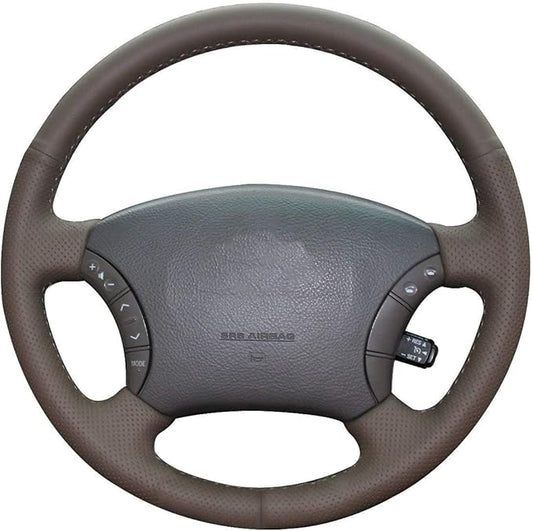 Loncky Leather Steering Wheel Cover for Toyota 4Runner 2003-2009 / Tacoma 2005-2011 /Tundra 2003-2006 /Sienna 2004-2010/Highlander 2004-2007 /Sequoia 2003-2007 /Camry 2005 2006 /Land Cruiser 2003-2007