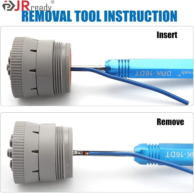 JRready ST5231 Deutsch Pin Removal Tool DRK-20DTM DRK-16DT DRK-12DTP with DRK-RT1B, Connector Release Tool for Deutsch Solid Contacts