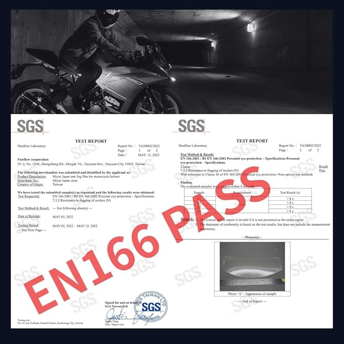 "SHIELD Universal Motorcycle Helmet Shield Anti-Fog Film, Yellow Visor Lens Insert Fog Resistant 3.83" x 10.04"