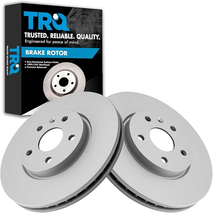 TRQ Front G-Coated Brake Rotor LH RH Kit Pair Set of 2 for Chevy GMC Buick Saab