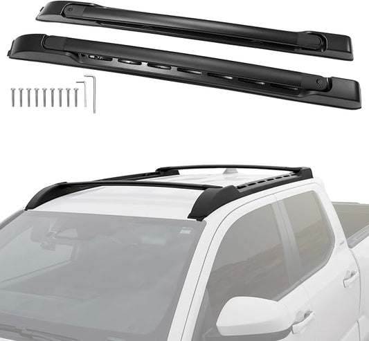 260lbs Heavy Duty Roof Rack Cross Bars Fit for 2024 2025 Toyota Tacoma Double Cab 4 Door, Aluminum Roof Rails Crossbar Cargo Carrier Pickup Accessories