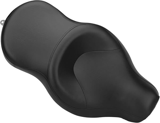 LKV Motorcycle 2-Up Driver Passenger Seats Front Driver Rear Cushion Pad Compatible with Harley Sportster Iron 883 1200 XL XR 2004-2023, Black