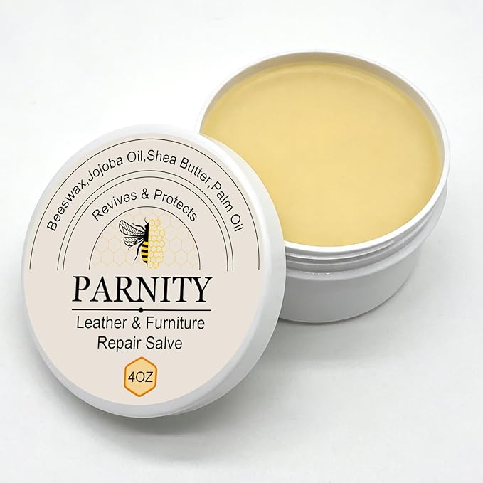 All-Natural Leather & Furniture Repair Salve,Moisturizer for Couches and Furniture,Conditioner for Leather Cleaner, Wood,and Vinyl,Repair Salve for Car Seats(4oz)