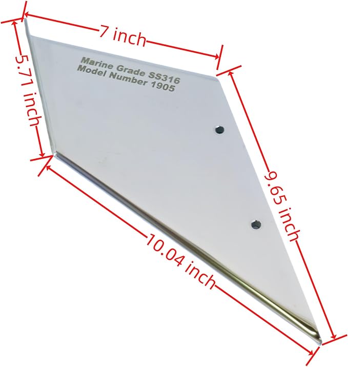 27211 Outboard Skeg Protector Guard for Mercury 75-300 HP Motor | SeaSierra-5005 Lower Unit Skeg Cover, Damage Repair, 75 90 115 135 150 175 200 225 250 300 HP, Marine Grade 316 Stainless
