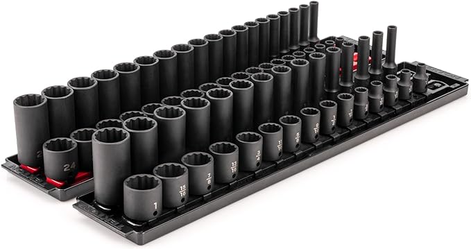 TEKTON 3/8 Inch Drive Impact Socket Set, 68-Piece | SID91219