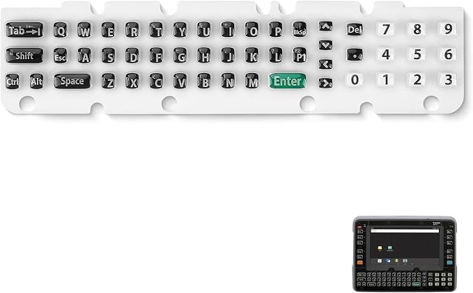 Rubber Keyboard (51-Key) for Honeywell Thor VM1A Vehicle-Mounted Computer,Keypad Replacement Support Computer,Foldable Silicone Flexible Material