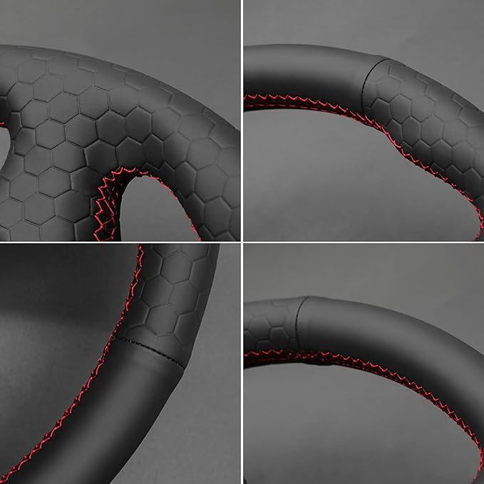 MEWANT Hand Stitch Steering Wheel Cover for Toyota RAV4 1998-2003 / Celica 1999-2006 / Corolla 2003-2008 / Matrix 2002-2008 / MR2 1999-2007 / Supra/Caldina, Custom Fit DIY Wrap Interior Accessories