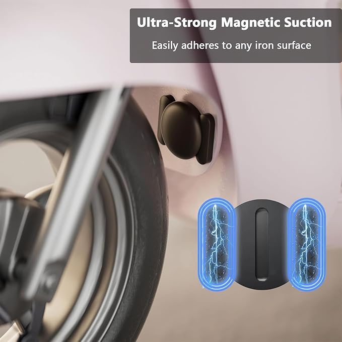 GPS Tracker for Vehicles,Mini Hidden Car Tracker with Magnetic Case,No Monthly Fee Real Time GPS Car Tracker Compatible with iOS & Android -Black,2PCS