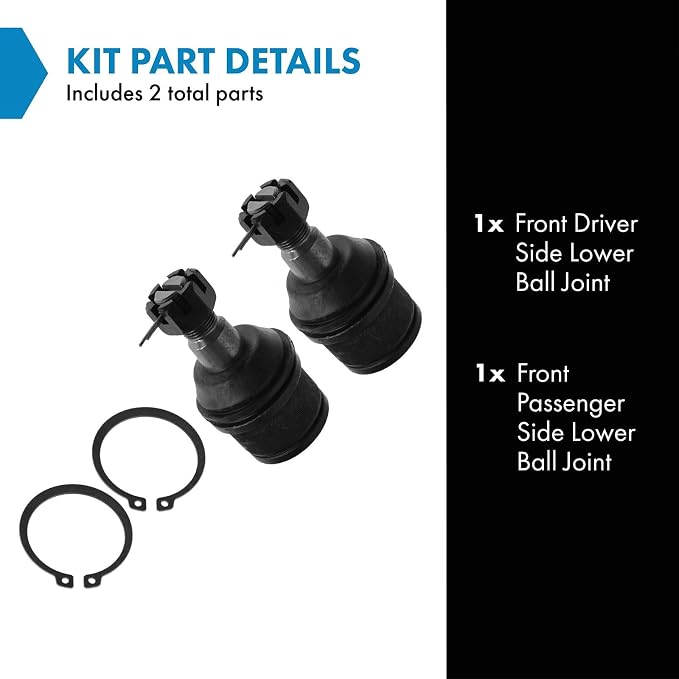 TRQ Front Lower Ball Joint Set Compatible with 2005-2010 Ford Mustang