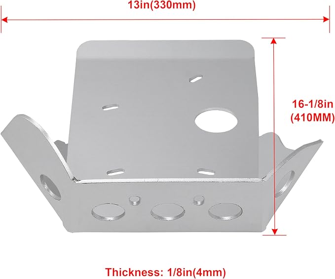 ECOTRIC Aluminum Skid Plate Compatible With 1992-2021 HONDA XR650L models; 1989-2000 HONDA XR600R models