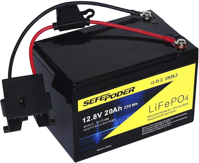 SEFEPODER Replacement Battery Compatible with Fisher Price Power Wheels 12 Volt Ride-On Vehicles,12V 20Ah Lifepo4 Lithium Ion Rechargeable Battery (Not Compatible ATVS)