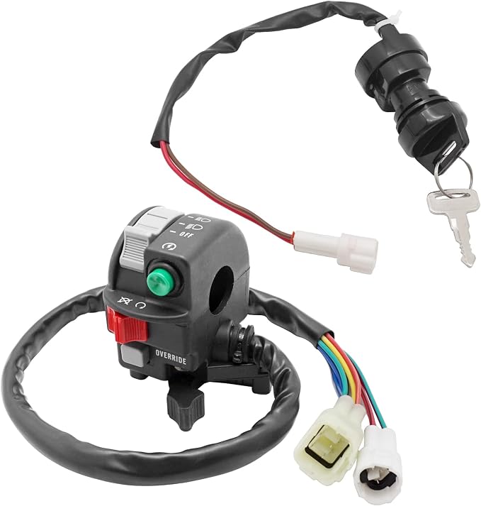 M MATI Start Stop Headlight Switch & Ignition Key Switch for Yamaha Grizzly-350-IRS 2007-2011 5KM-83972-00-00 5KM-83973-00-00 5LP-82510-00-00