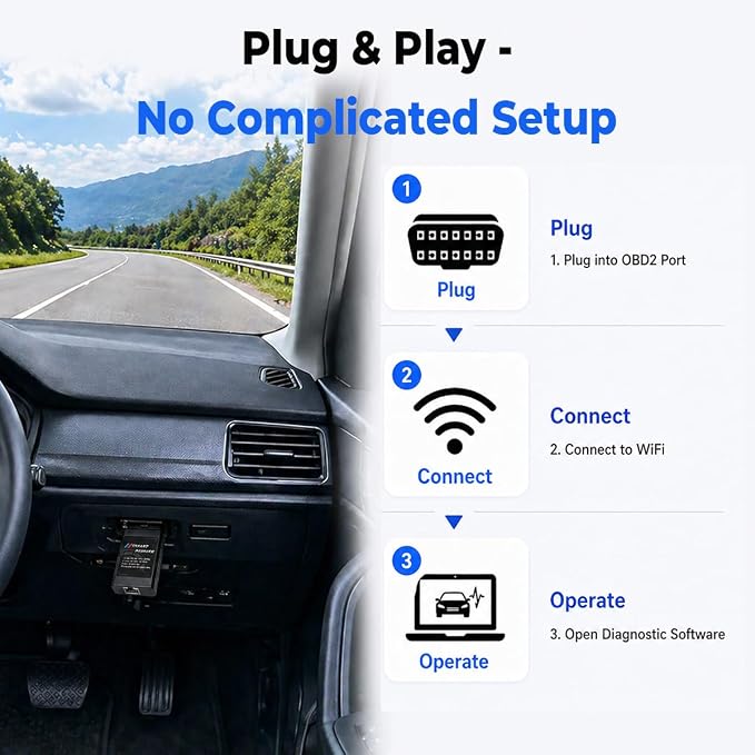 2026 OBD2 WiFi Adapter MHD Ethernet Adapter for BMW F-G-I Series | Compatible for BimmerCode,E-SYS,ISTA,Bootmod3, Work with iOS, Android & Windows