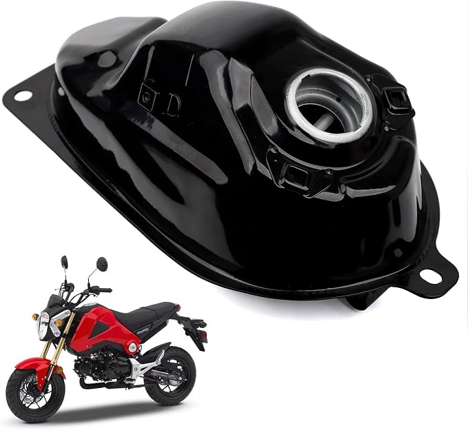 Minho Motorcycle Gas Tank Fit for 2013-2016 Honda Grom MSX 125 Black Fuel Tank,Black Color