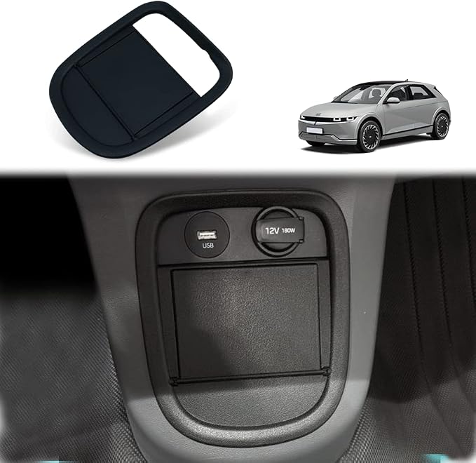 BestEvMod Lower Dash Cover & Lower Center Console Organizer Cup Holder Tray Compatible with Hyundai Ioniq 5 2022-2024