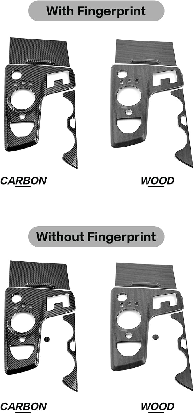 YOUTOOCAR Automatic Gear Shift Panel Covers Interior Trim Compatible with Kia Sportage 2026 Accessories (Wood Grain, with Fingerprint)