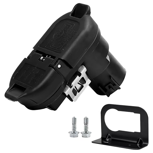 Trailer Brake Harness Towing 7-Pin Round / 4-Pin Flat Plug Connector for 2009-2023 Ford F150 F250 F350 Trailer Connector 9U5Z-14489-MAA