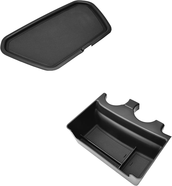 Front Cup Holder Storage Tray and Dash Storage Tray for 2019-2026 Chevy Silverado GMC Sierra 1500 & 2020-2026 2500HD 3500HD Accessories, (Jump Seat Split-Bench Only)
