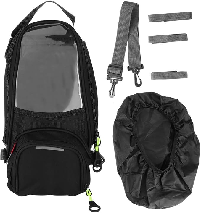 Tbest Tank Bag Motorcycle Magnetic,Bag Bags Fuel Navigation Saddlebag Large Transparent Window Motorcycle Backpack