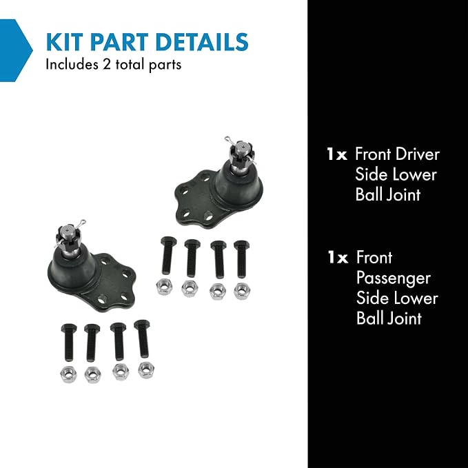 TRQ Front Lower Ball Joint Set Compatible with 2000-2004 Dodge Dakota 2000-2003 Durango