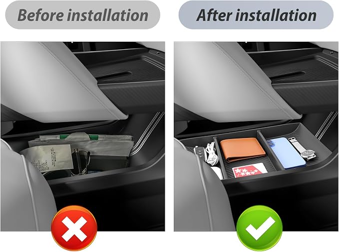 SKTU for 2026 2027 Cadillac Vistiq Center Console Organizer for 2026+ Cadillac Vistiq (Luxury/Premium Luxury/Sport/Platinum) Lower Center Console Tray Cadillac Vistiq 2026 2027 Accessories Rubber Tray