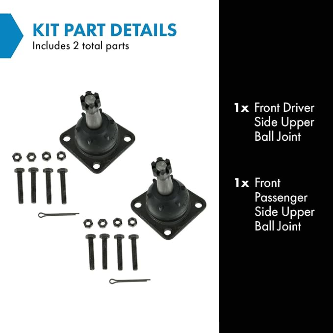 TRQ Front Upper Ball Joint Set Compatible with 1993-2002 Chevrolet Camaro Pontiac Firebird