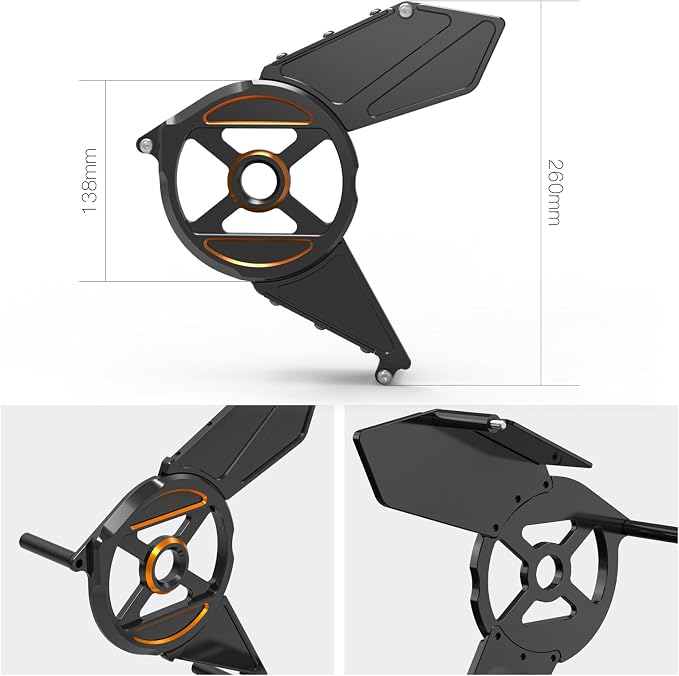 NICECNC Orange Transmission Sprocket Cover Sprocket Protector Aluminum Compatible with Harley Sportster S RH1250S 2021-2024, Nightster RH975 2022-2024, Replacement for 34800055, See Fitments