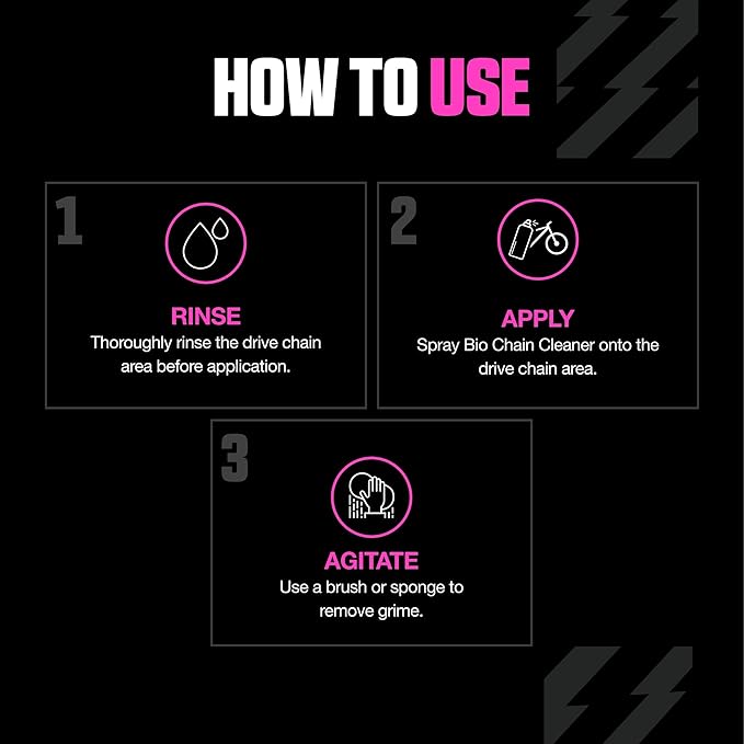 Muc-Off Motorcycle Chain Cleaner, 16.9 fl oz - Chain and Degreaser Spray for Cleaning - for On and Off-Road