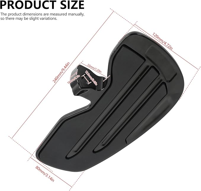 Motorcycle Driver Floorboards Foot Pegs Compatible with Indian Scout Sixty Bobber Replacement Part 2015-2024 Black