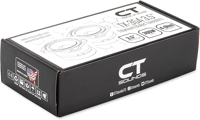 CT Sounds TX-35A 3.5” 600-Watt Titanium Super Tweeters, Pair