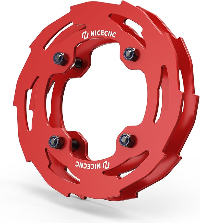 NICECNC Sprocket Guard Chain Cover Protector Compatible with Yamaha YFZ450R 2009 2010 2011 2012 2013-2023, YFZ450R SE 2009-2019 2020 2021 2022 2023, See Fitments Red