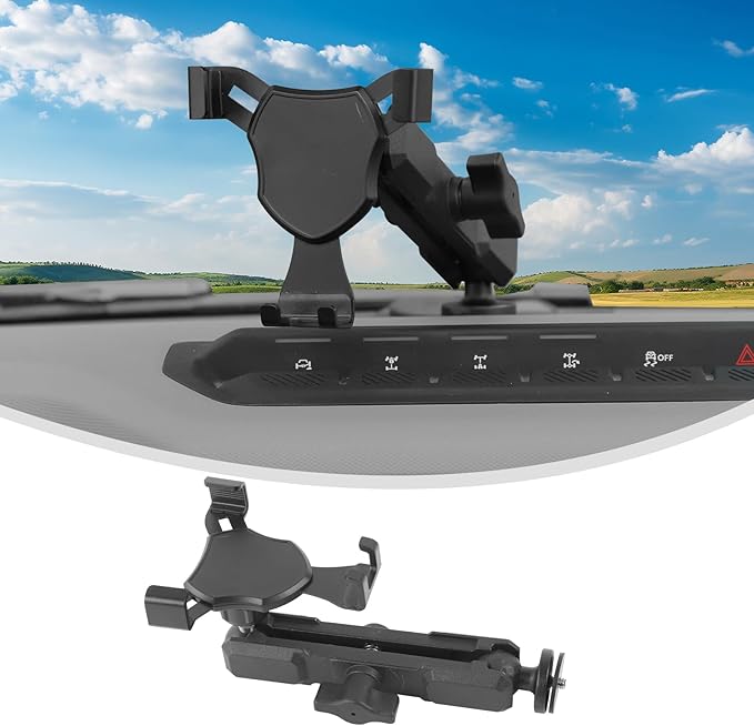 Linskip Dash Universal Phone Mount for 2/4 Door Ford Bronco Raptor & Bronco 2021-2025 2026 Accessories, Easy Clamp Cellphone Holder, One-Hand Operation, Interior Accessories