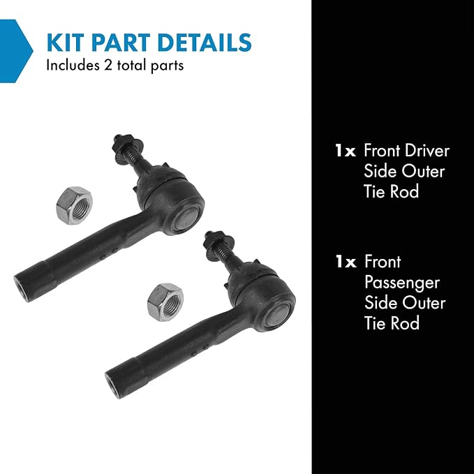 TRQ Front Outer Tie Rod End Set Pair LH & RH for Venture Montana Impala Grand Prix