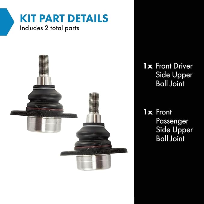 TRQ Front Upper Driver and Passenger Side Ball Joint Set Compatible with 2003-2012 Land Rover Range Rover