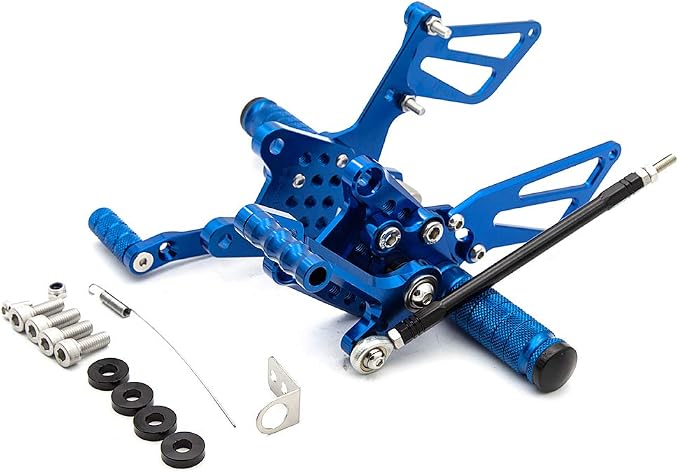 PROCNC Motorcycle Aluminum Rearsets Foot pegs Rear sets Footrest Fit for Suzuki GSXR1000 2000 2001 2002 2003 2004 GSXR750 1996-2005 SV650/SV650S SV1000/S 1998-2014 GSX600 2000-2005 (Blue)