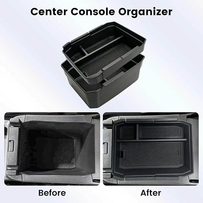 Center Console Organizer Compatible with (3PACK) 2026+ Subaru Outback Console Organizer, for 2026 Subaru Outback Console Insert Tray and Wireless Charging Pad