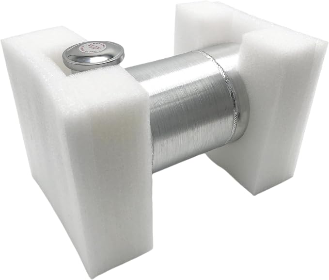 JSD 1.25 Gallons 6" x 12" Aluminum Spun Round Gas Tank /Fuel Tank End Fill 1/4" NPT Outlet for go kart ,dune buggy