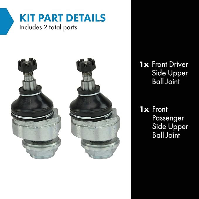TRQ Front Upper Driver and Passenger Side Ball Joint Set Compatible with 90-01 Acura Integra 91-95 Legend 96-04 RL 96-14 TL 04-14 TSX 98-12 Honda Accord 10-11 Accord Crosstour 12-15 Crosstour