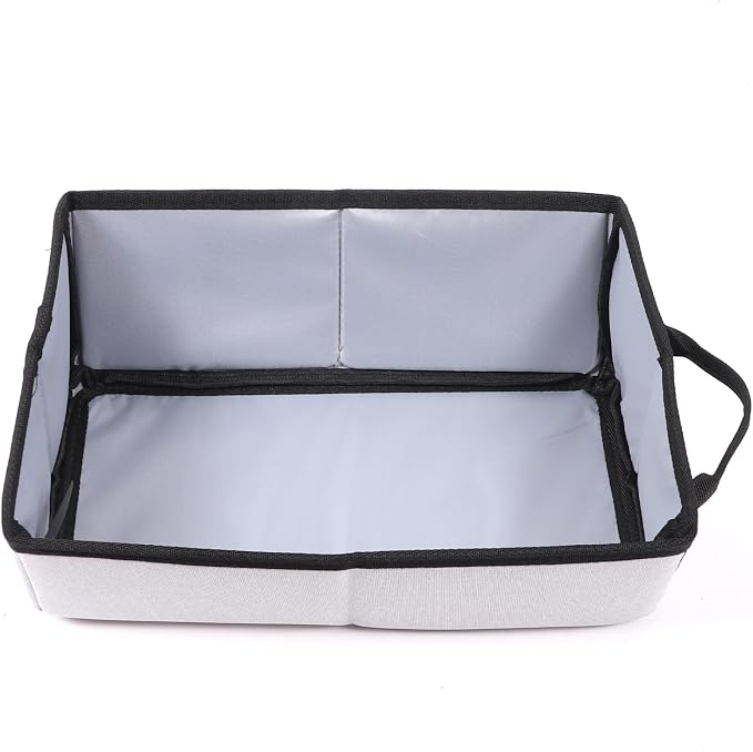 Under seat Storage Bag for Ineos Grenadier 2020-2025 Accessories Oxford Cloth Tool Organizer Box Under Front Seat, Underseat Hidden Bag Organizer Tray Drawer Bin with Anti-slip Handle (Grey)