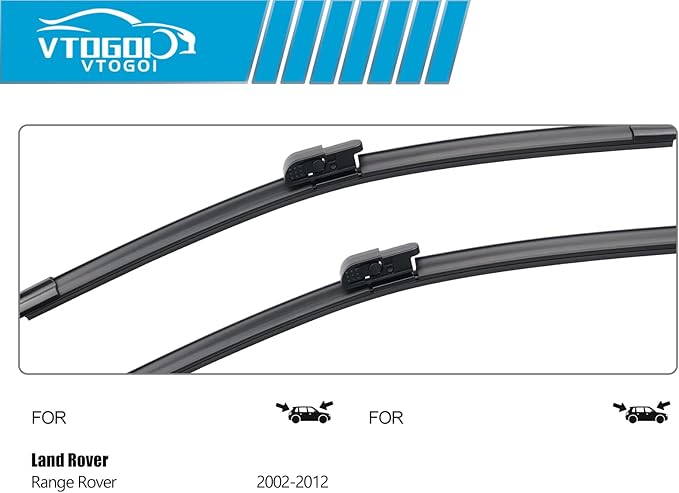 OEM Windshield Wiper Blades Replacement for Land Rover Range Rover L322 2002 2003 2004 2005 2006 2007 2008 2009 2010 2011 2012, Modified & Upgraded Wipers Set 26"+26"+18" (Pack of 3)