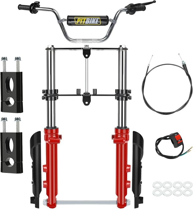 Mini Bike Front Forks Suspension Kit Replacement for Monster Mega Moto 80cc 105cc Motovox MBX10 MBX11 Coleman CT100U Baja Doodlebug GMB100 TrailMaster Storm 200 Parts 7/8 Handlebar